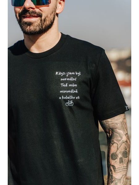 Tričko Kolo je láska O kolečko víc - černá