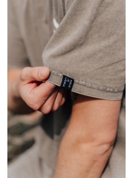 Tričko Bajk je láska OF Cycling Club Oversize - hnedá