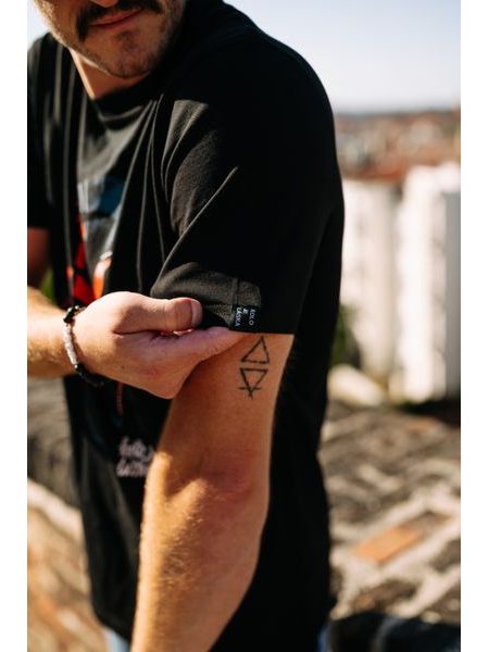 Tričko Kolo je láska Série cyklistů Chrt - unisex - černá