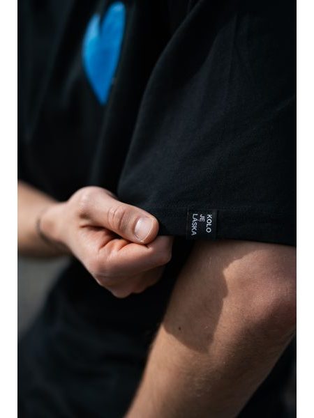 Tričko Kolo je láska Srdíčko - černá