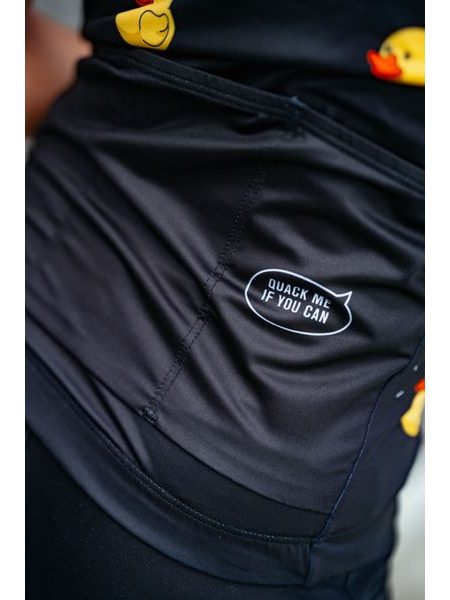 Detský cyklistický dres Bajk je láska Quack me if you can – čierny