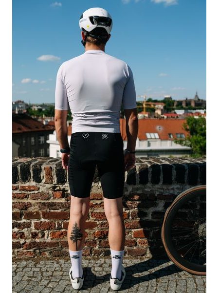 Pánské cargo cyklistické kalhoty Kolo je láska černá/tyrkys