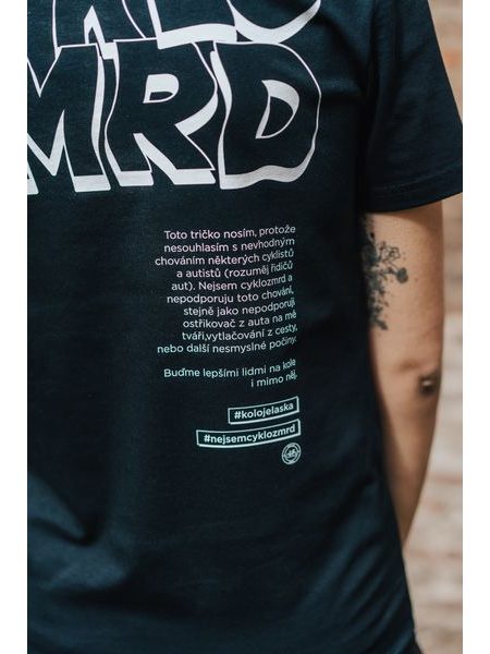 Tričko Kolo je láska Nejsem Cyklozmrd unisex - černá