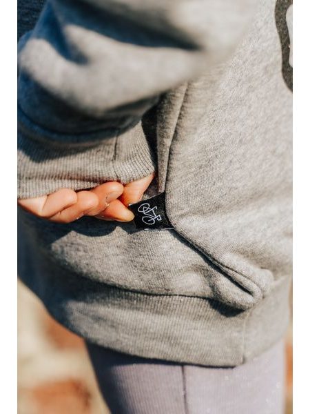 Felpa bambino La bici e amore Il mondo ha bisogno di più ciclisti - grigia