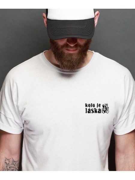 Tričko Kolo je láska Tour de France unisex - bílá