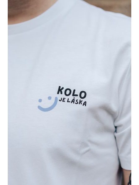 Tričko Kolo je láska Supr Čupr Rajd UNI - bílá