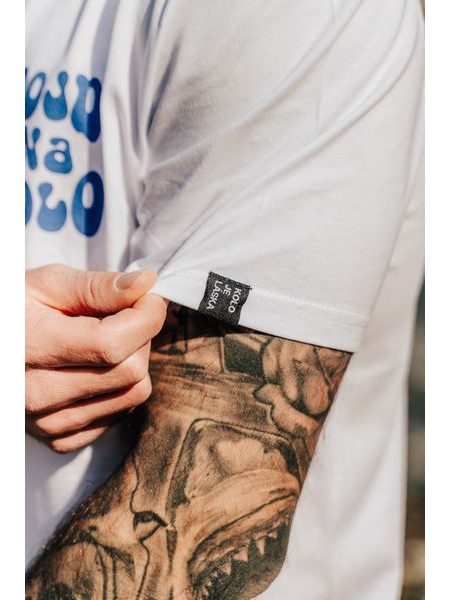 T-shirt La bici e amore “Vieni in bici” unisex con blu