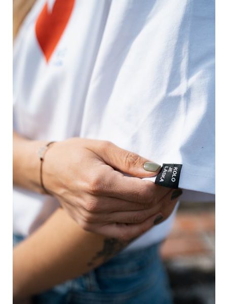 Tričko Kolo je láska Srdíčko - bílá