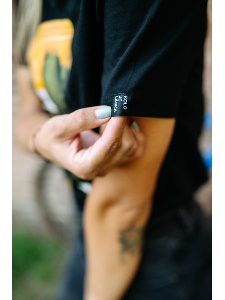 Tričko Kolo je láska Série cyklistů Těžká váha - unisex - černá