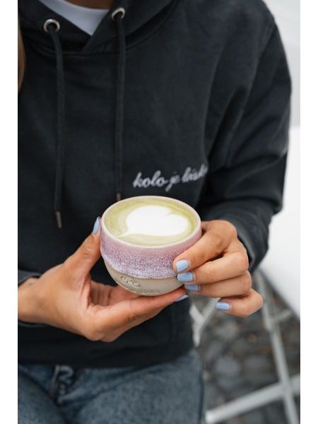 Tazzina da espresso La bici e amore - cielo rosa