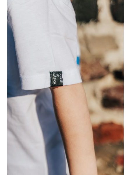 Dětské tričko Kolo je láska Svět potřebuje víc cyklistů - bílá