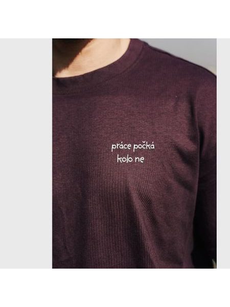 Tričko Bajk je láska Práca počká, bajk nie unisex oversize - fialová