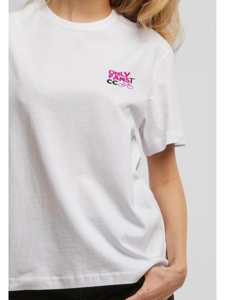 Dámske tričko Bajk je láska Only Fans Cycling Club - biela