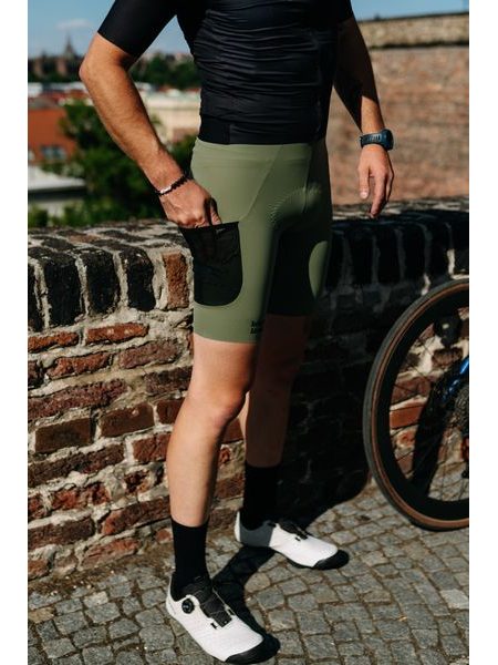 Pánské cargo cyklistické kalhoty Kolo je láska - zelená