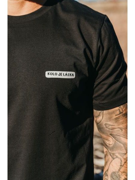 Tričko Kolo je láska JES ŠAJNÍ unisex - černá