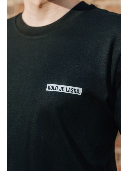 Tričko Kolo je láska To s tim logem UNI - černá