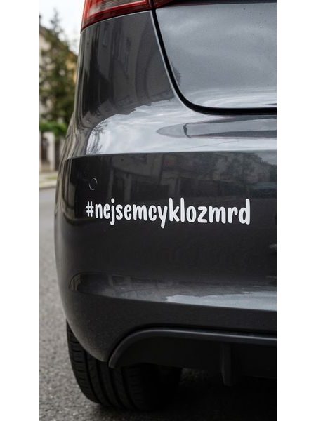 Nálepka na auto Nejsem Cyklozmrd #nejsemcyklozmrd