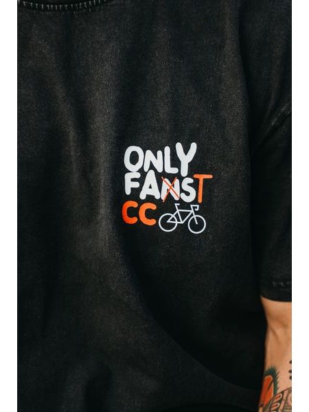 Tričko Kolo je láska OF Cycling Club Oversize - černá