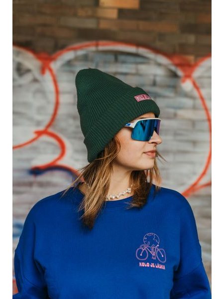 Zimní čepice Kolo je láska Pink Love - zelená