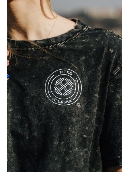 Dámské tričko Dřepuji protože nemám kozy - tmavě šedá