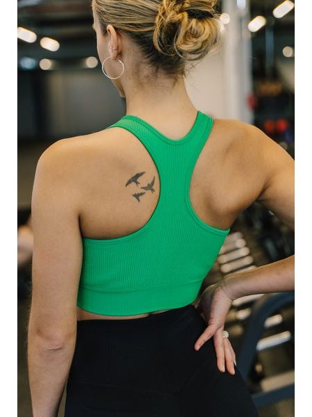 Podprsenka Fitko je láska - zelená jako čerstvě posekaná tráva