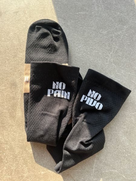 Ponožky na kolo Kolo je Láska No Pain No Pivo - černá