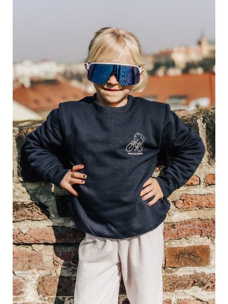 Felpa bambini La bici e amore Il mondo ha bisogno di più ciclisti - blu