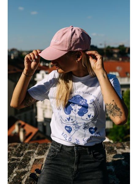 Kšiltovka Kolo je láska KJL vol.1 - růžová
