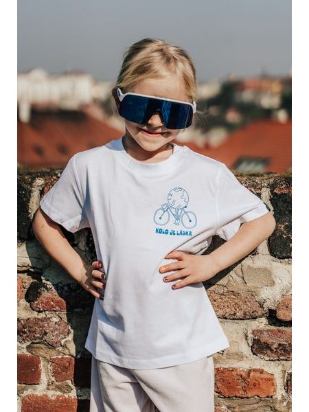 Dětské tričko Kolo je láska Svět potřebuje víc cyklistů - bílá