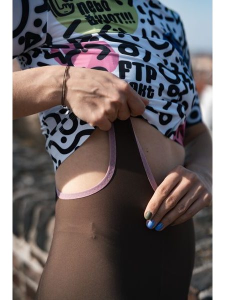 Dámské cargo cyklistické kalhoty Kolo je láska No Broken hearts - hnědá