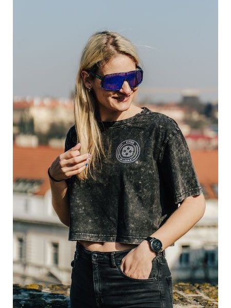 Dámské tričko Dřepuji protože nemám kozy - tmavě šedá