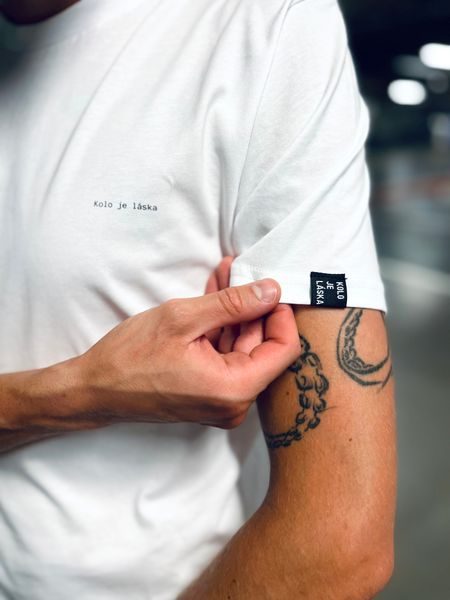 Tričko Kolo je láska Vaše pocity unisex - bílá