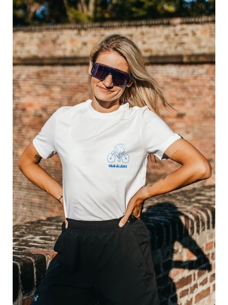 Tričko Kolo je láska Svět potřebuje víc cyklistů unisex - bílá