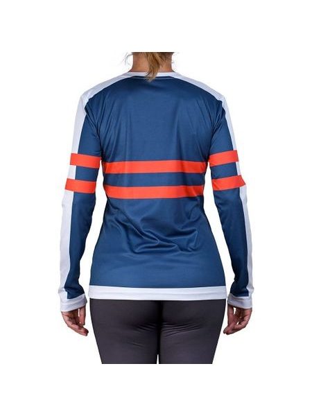 WildTee Běžecké triko COLOR STRIPES RED W - Červená
