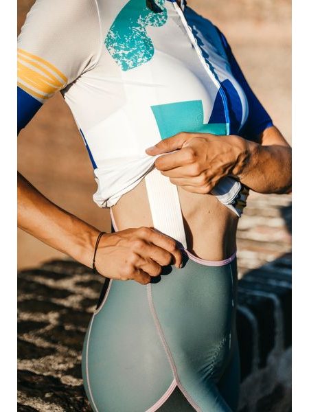 Dámské kalhoty na kolo Matcha jahoda