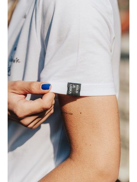 Tričko Kolo je láska O kolečko víc - bílá