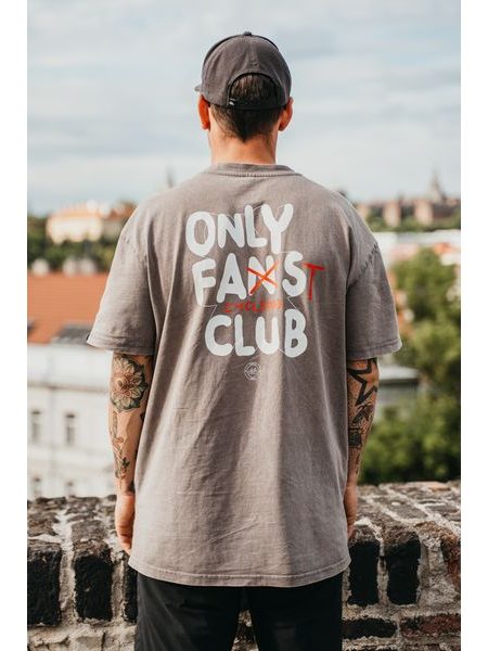 Tričko Bajk je láska OF Cycling Club Oversize - hnedá