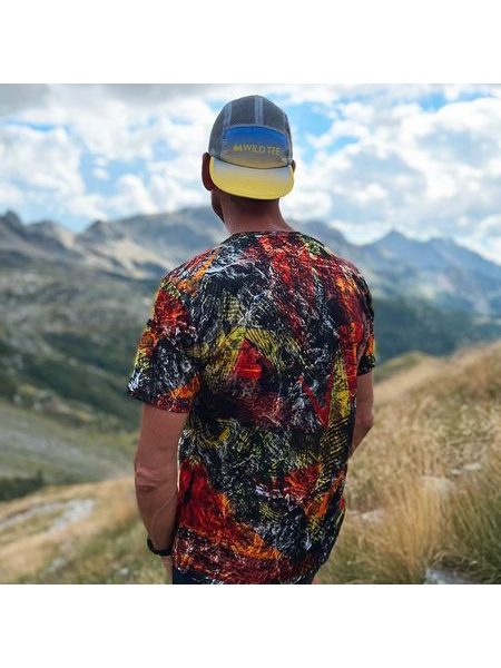 Běžecká kšiltovka WildTee ENDURANCE LED 2 - žlutá/modrá