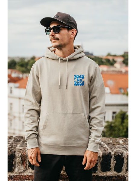 Mikina Kolo je láska Pojď na kolo unisex - béžová