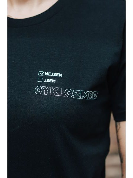 Tričko Kolo je láska Nejsem Cyklozmrd unisex - černá