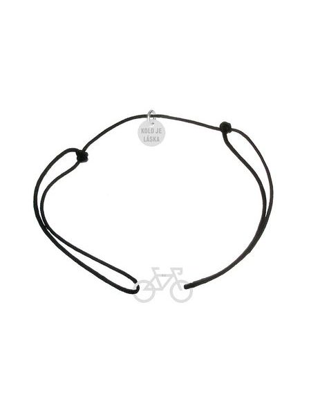 Náramek pro Cyklistu Kolo je láska - stříbrný
