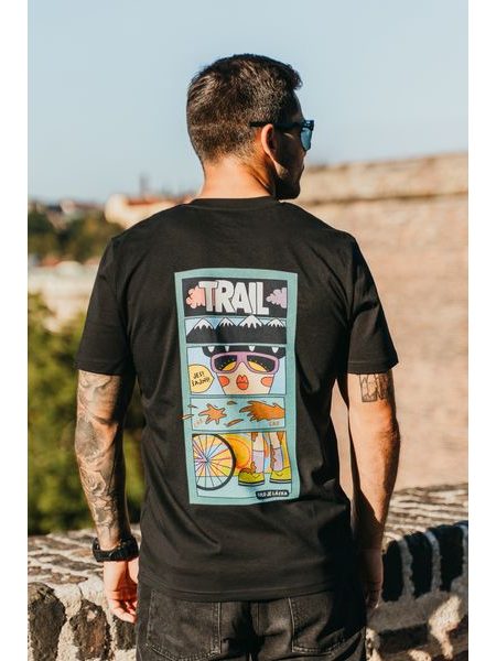 Tričko Kolo je láska JES ŠAJNÍ unisex - černá