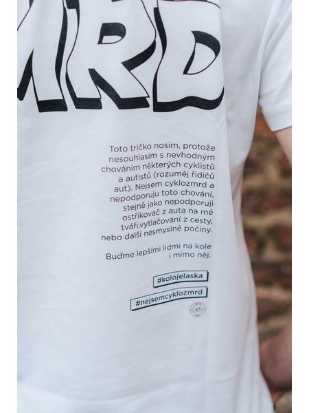 Tričko Kolo je láska Nejsem Cyklozmrd unisex - bílá