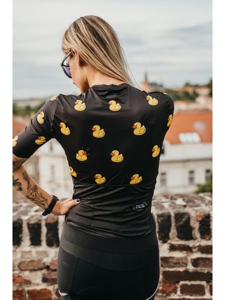 Dámský cyklistický dres Kolo je láska Quack me if you can - černá