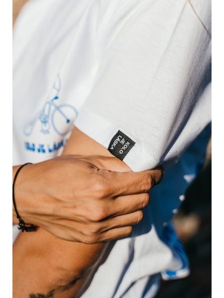 Tričko Kolo je láska Svět potřebuje víc cyklistů unisex - bílá