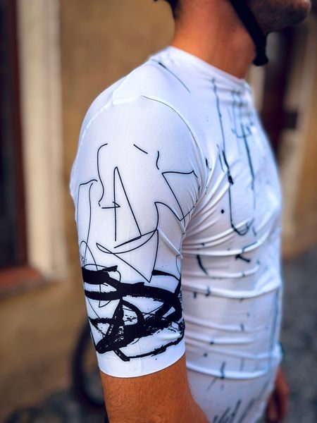Pánsky cyklistický dres Bajk je láska Sketch