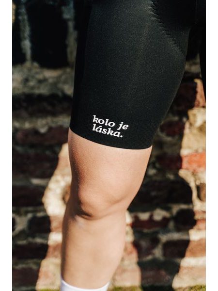 Dámské cargo cyklistické kalhoty Kolo je láska No Broken hearts - černá