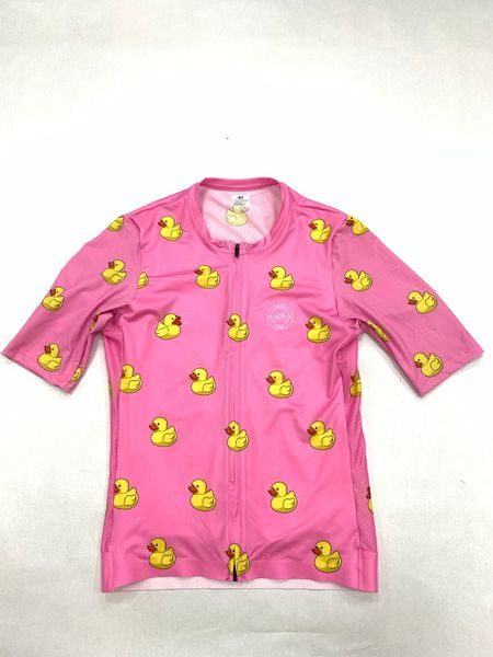 Dámský cyklistický dres Kolo je láska Quack me if you can - růžová
