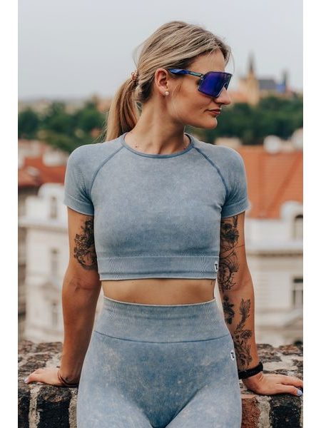 Sportovní tričko Fitko je láska -Tak začni Jeans - dirty blue