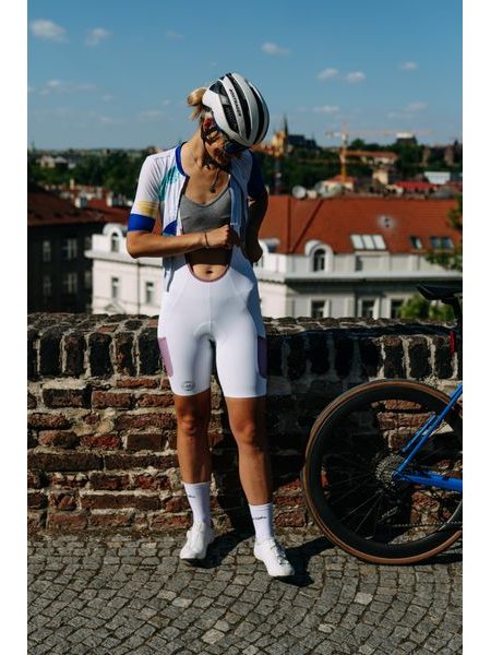 Dámské cargo cyklistické kalhoty Kolo je láska - bílá